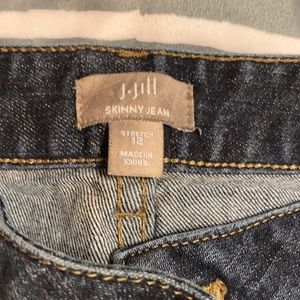 J.Jill skinny jeans. Size 12. Dark wash.